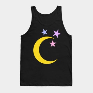 Moon and Stars Black Tank Top